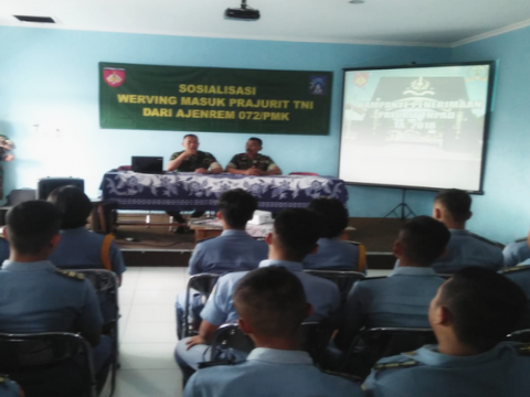 Sosialisasi Werving Masuk Prajurit dari Ajenrem 072/PMK Yogyakarta